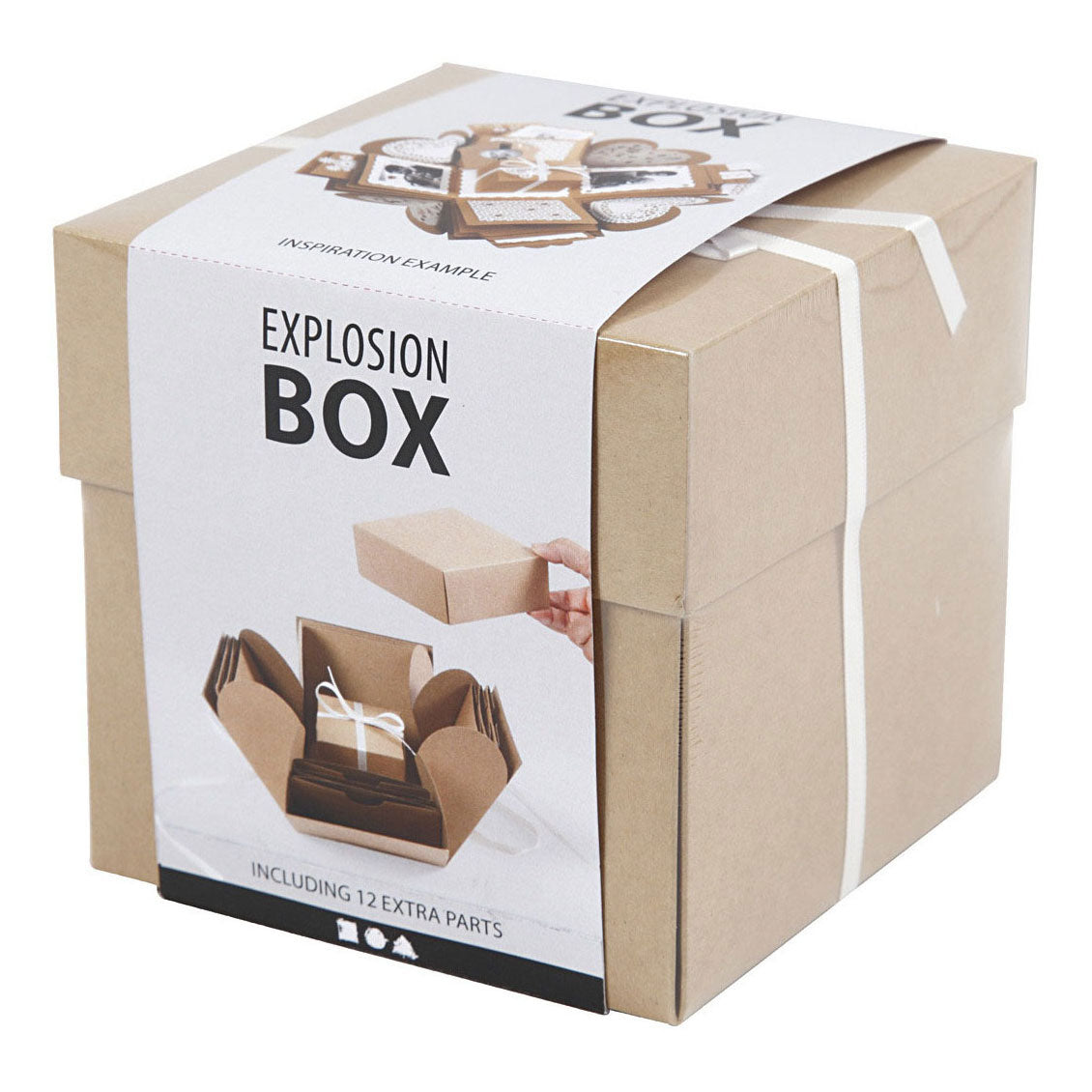 Creativ company explosiedoos geschenkdoos naturel set