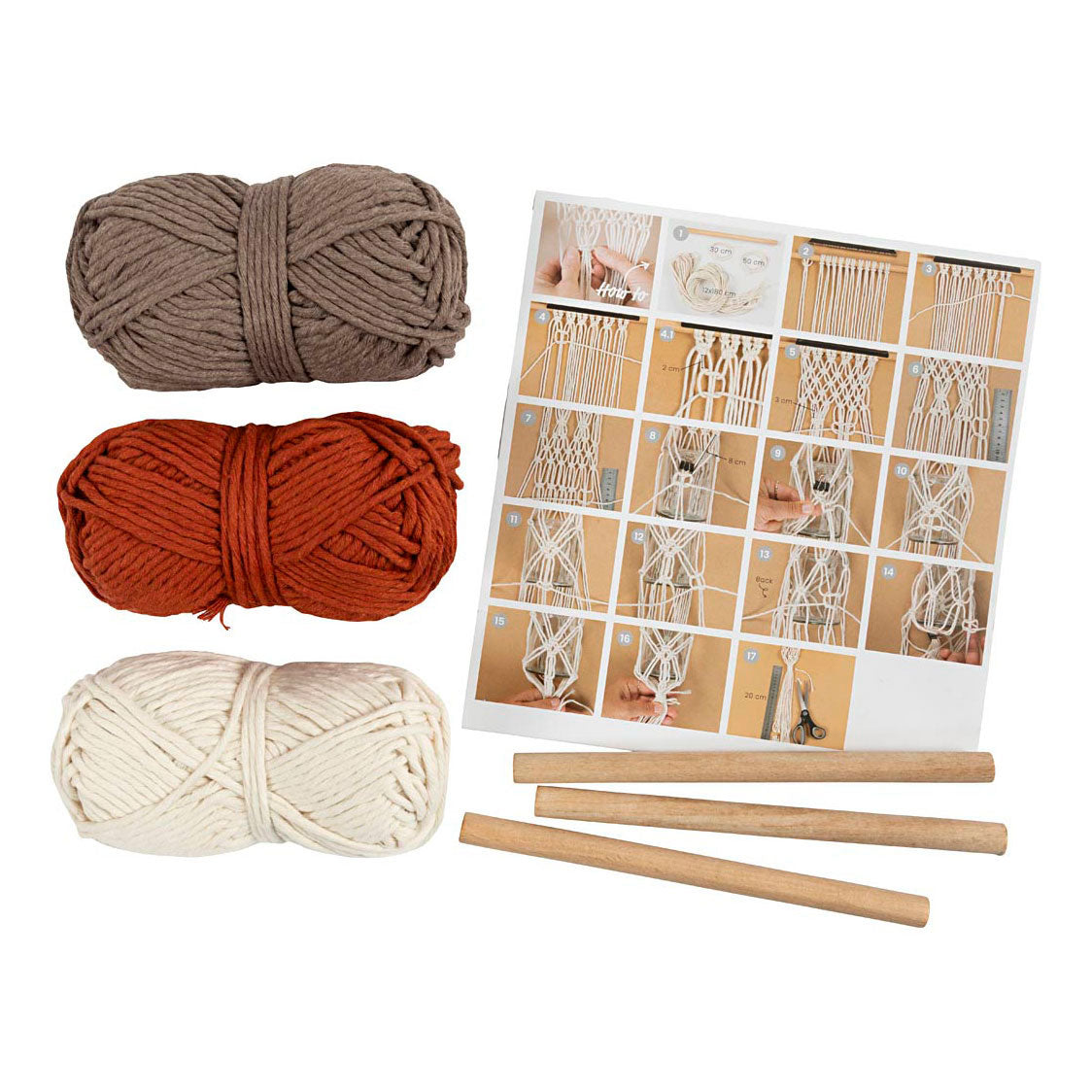 Creatief bedrijf hobbyset macramé bloemenhanger