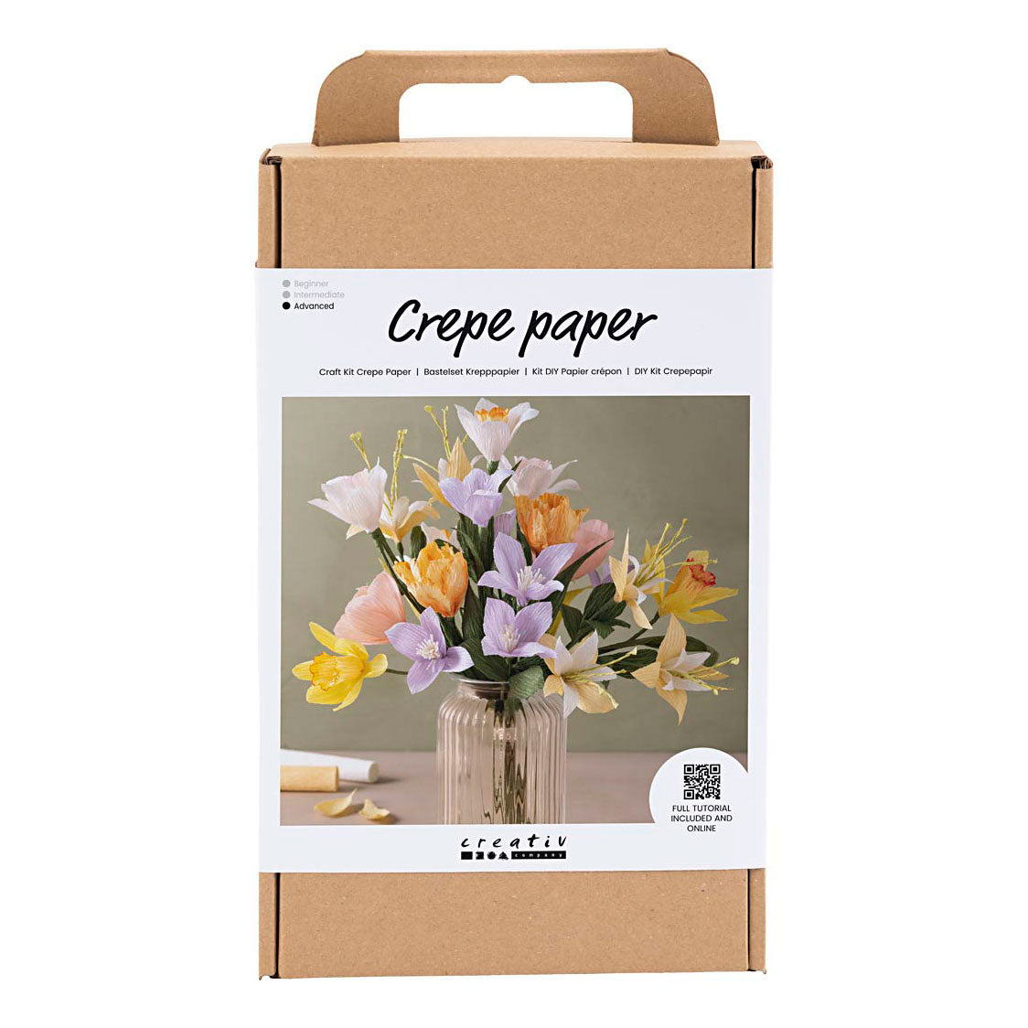 Creatief bedrijf hobbyset crêpepapier bloemen maken