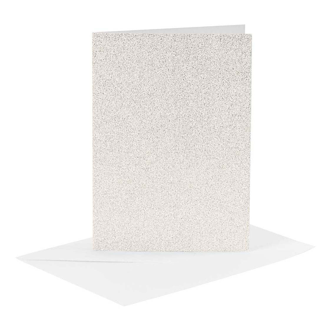 Creativ company https: www.cchobby.nl kaarten-en-enveloppen-afmeting-kaart-10-5x15-cm-afmeting-envelop-11-5x16-5-cm-glitter-120-250-gr-wit-4-set-1-doos