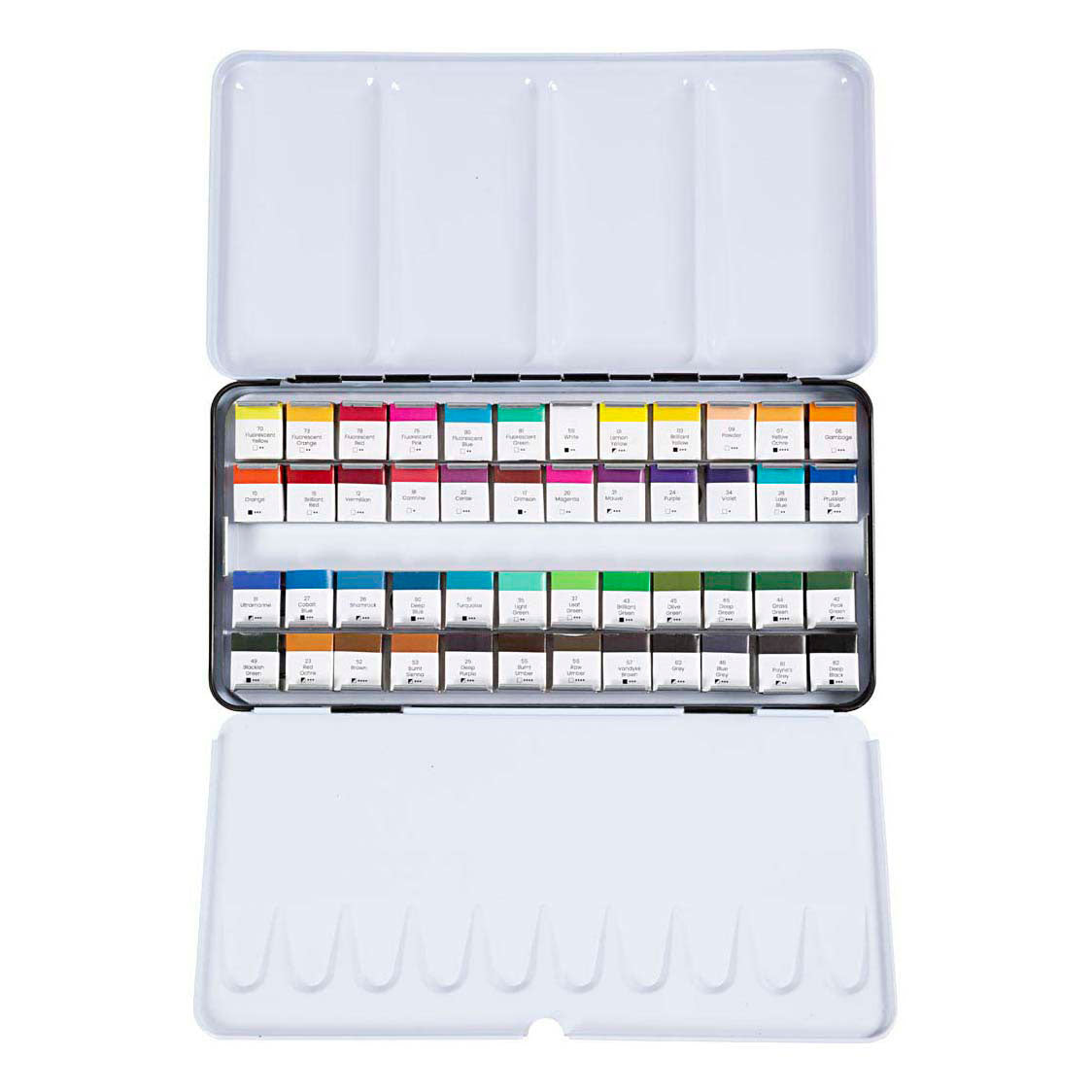 Creotime https: www.cchobby.nl art-aquarelverf-pan-afm-10x15x20-mm-standaardkleuren-48-kleur-1-doos