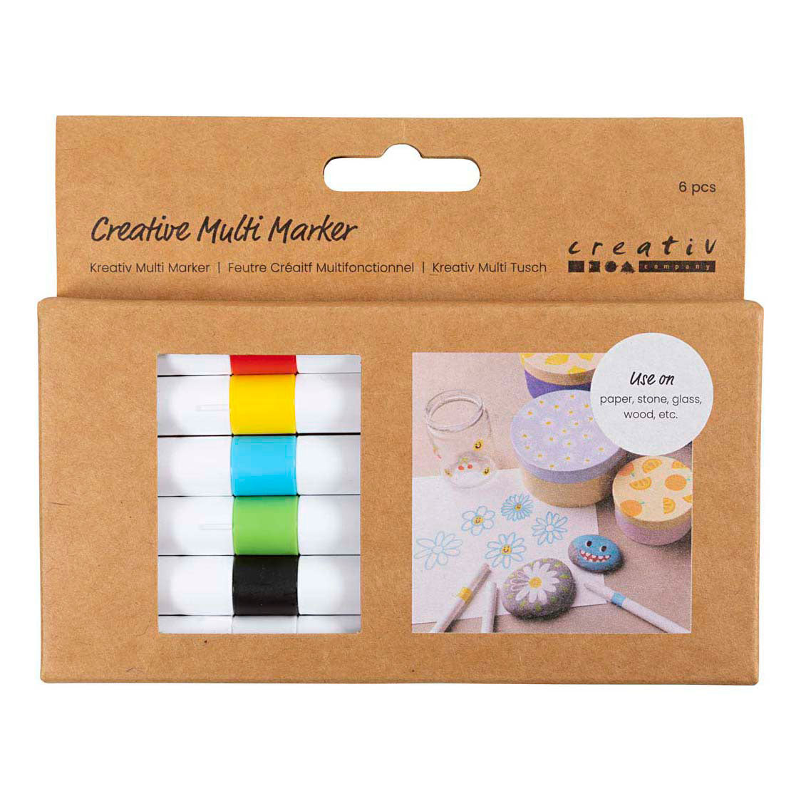 Creativ company creatieve multi stift 4mm diverse kleuren - 6st.