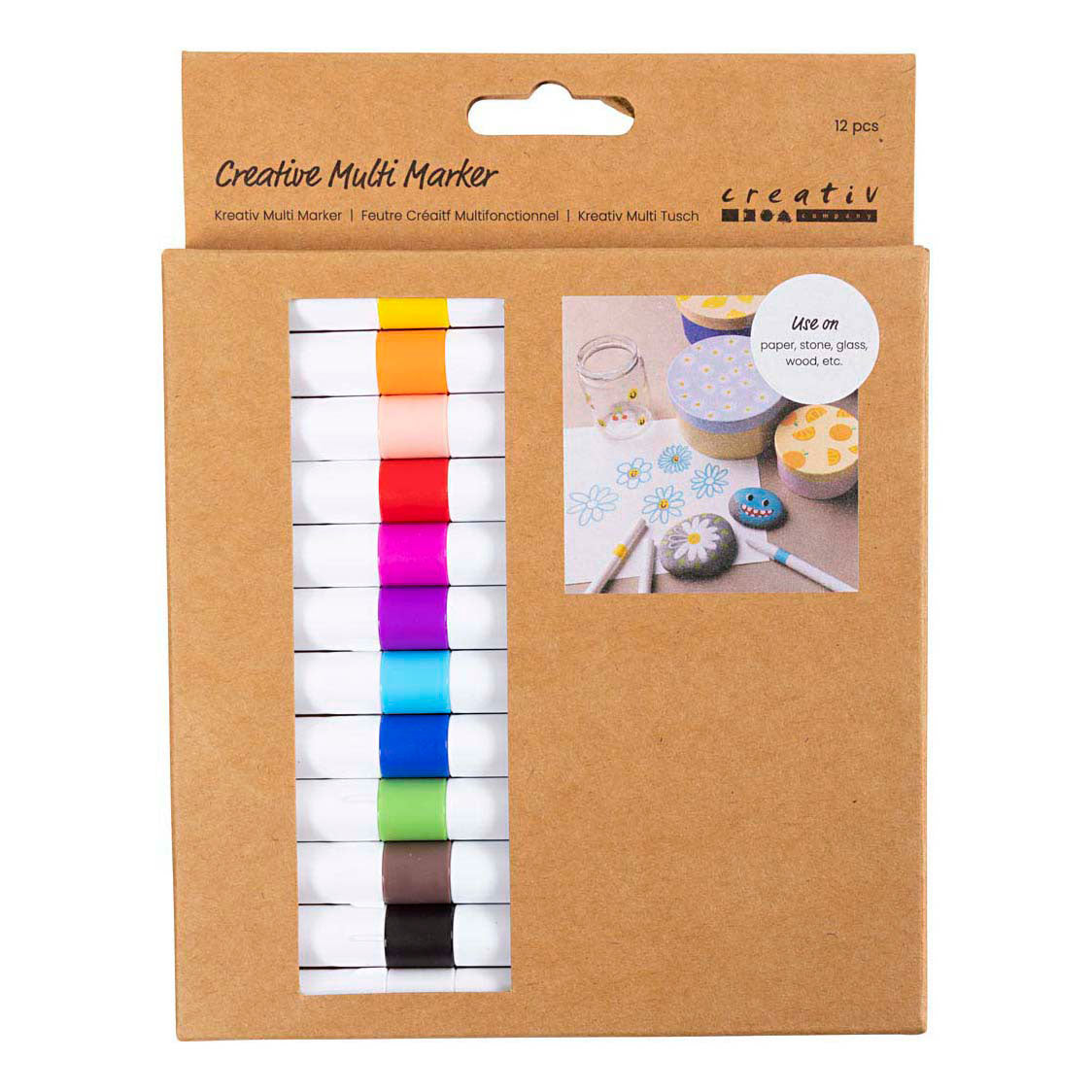 Creativ company creatieve multi stift 4mm diverse kleuren - 12st.