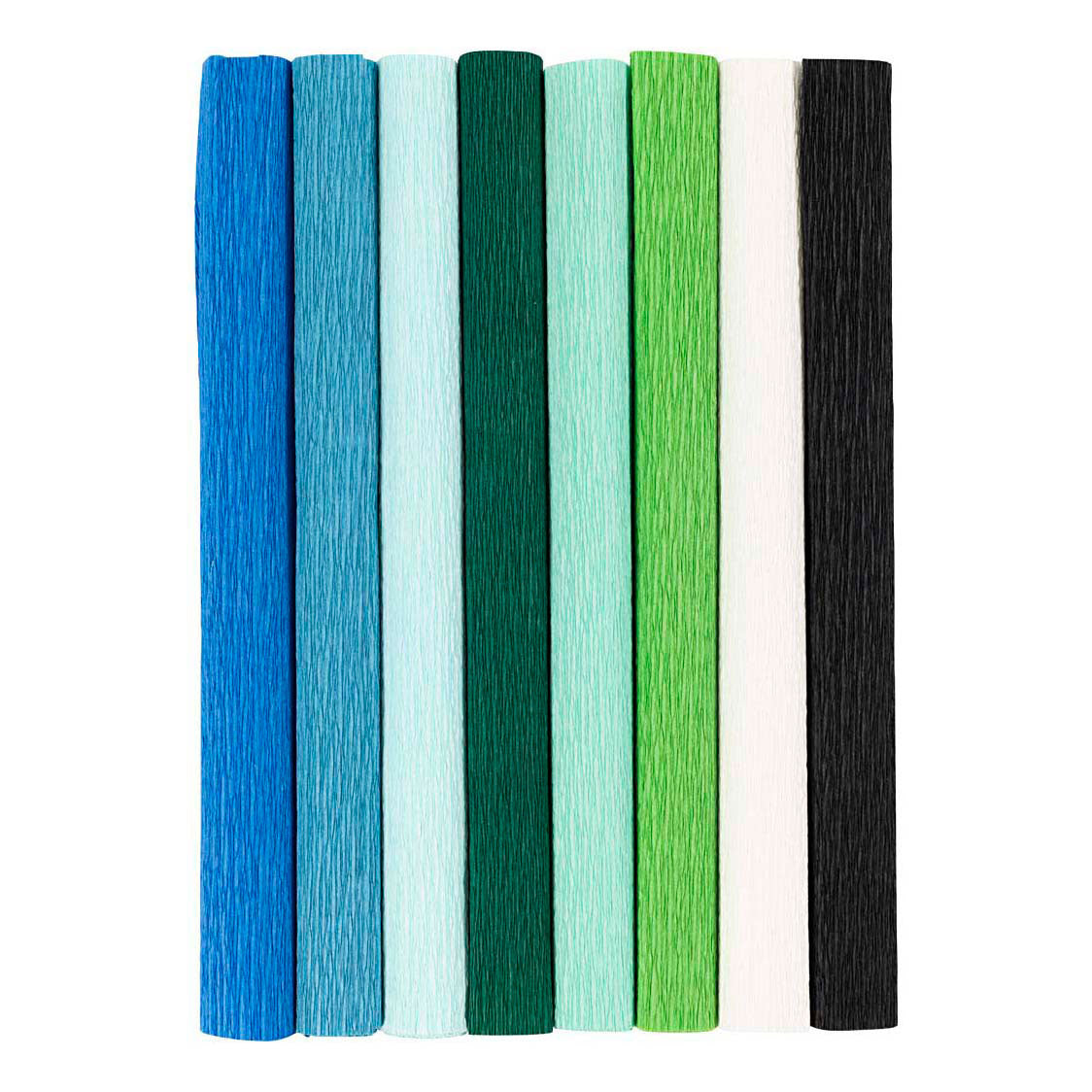 Creativ company crepepapier blauw en groen harmonie - 8st.