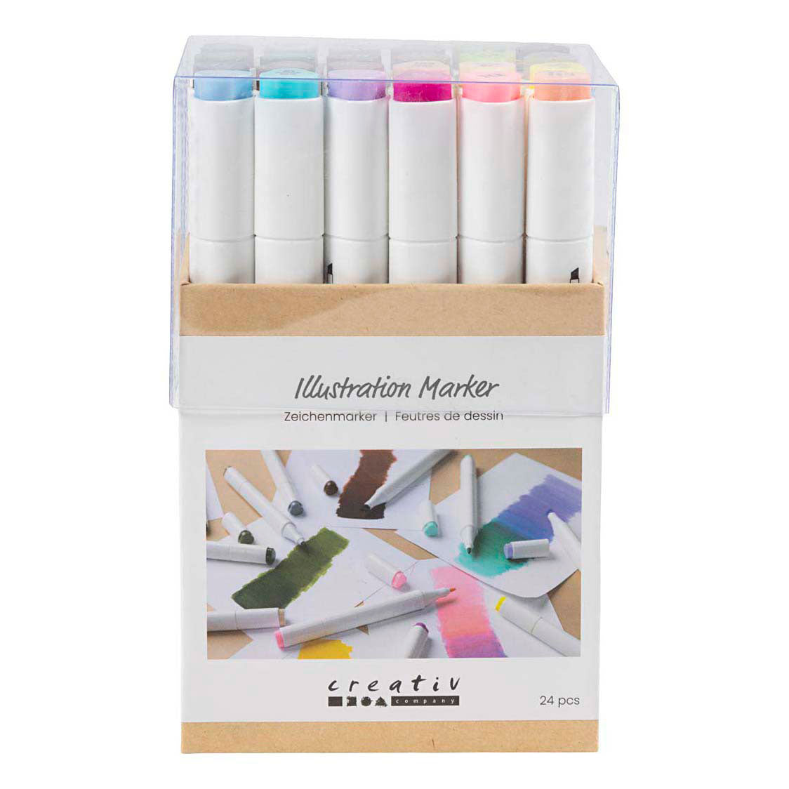 Creativ company https: www.cchobby.nl tekenstift-lijndikte-1-8-mm-pastelkleuren-standaardkleuren-24-stuk-1-doos