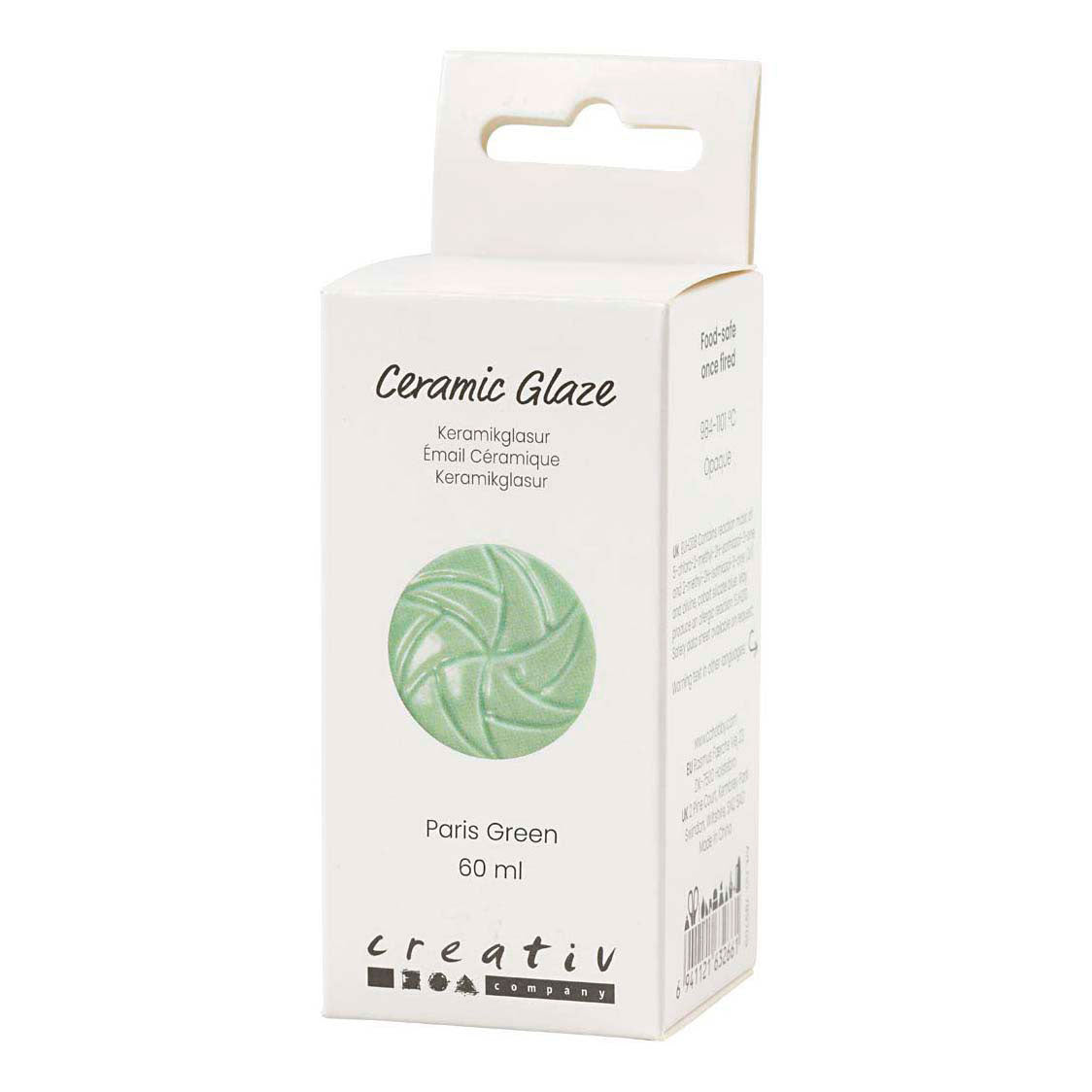 Creativ company https: www.cchobby.nl keramiek-glazuur-984-1101-c-dekkend-paris-green-60-ml-1-doosje