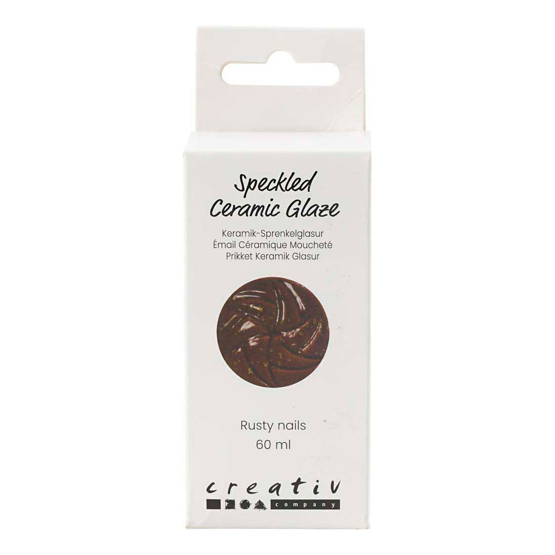 Creativ company https: www.cchobby.nl gespikkeld-keramiekglazuur-999-1060-c-dekkend-rusty-nails-60-ml-1-doosje