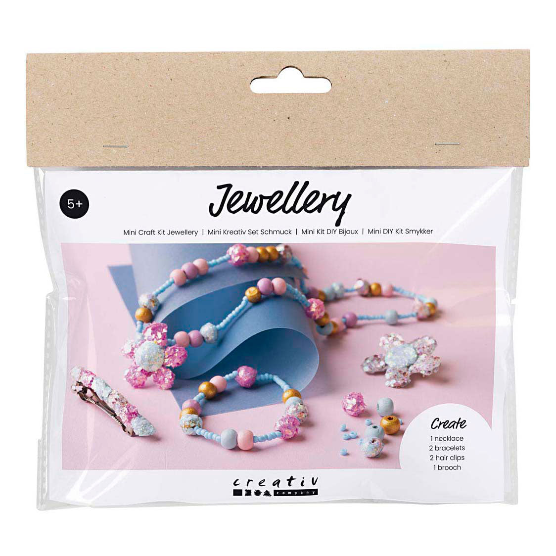 Creativ company https: www.cchobby.nl mini-hobbyset-sieraden-halsketting-armband-clips-broche-blauw-lichtblauw-pastel-roze-1-doos