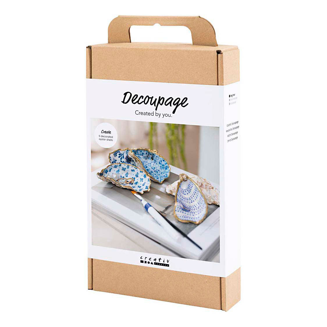 Creativ company hobbyset decoupage oesterschelpen blauw