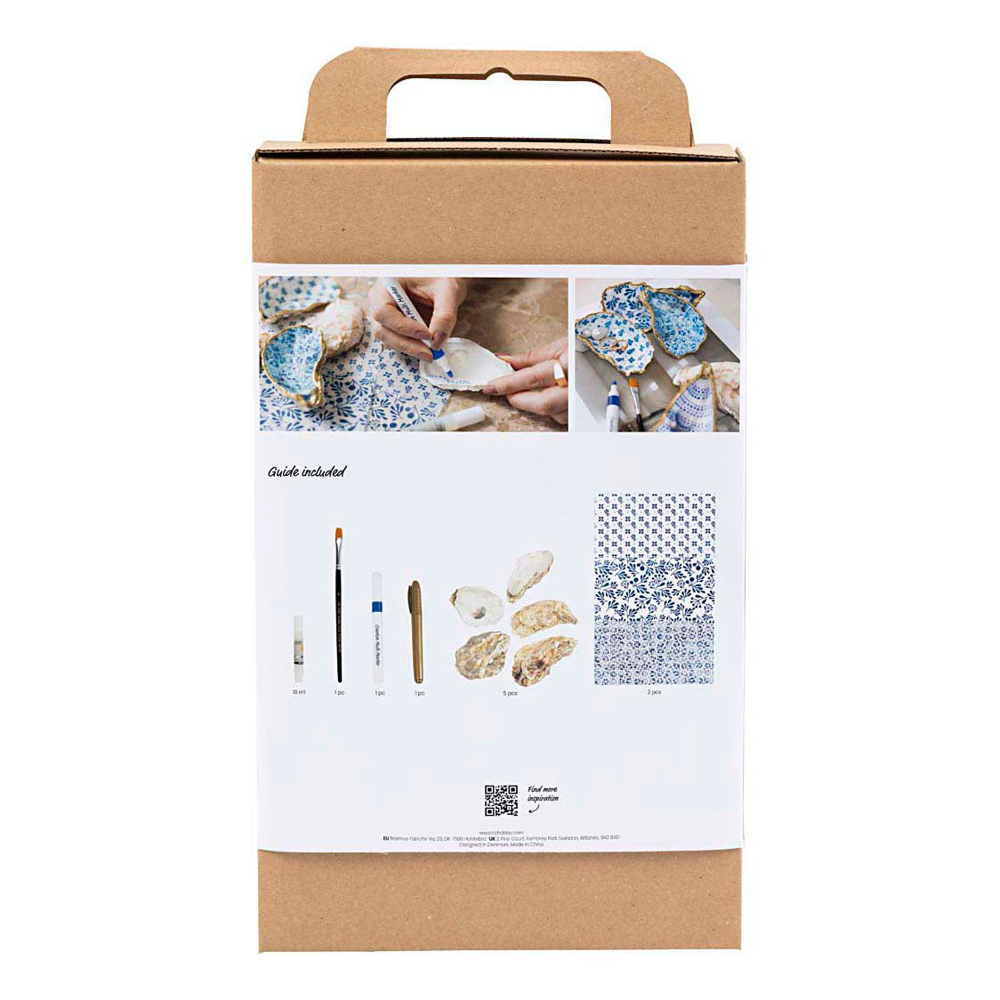 Creativ company hobbyset decoupage oesterschelpen blauw