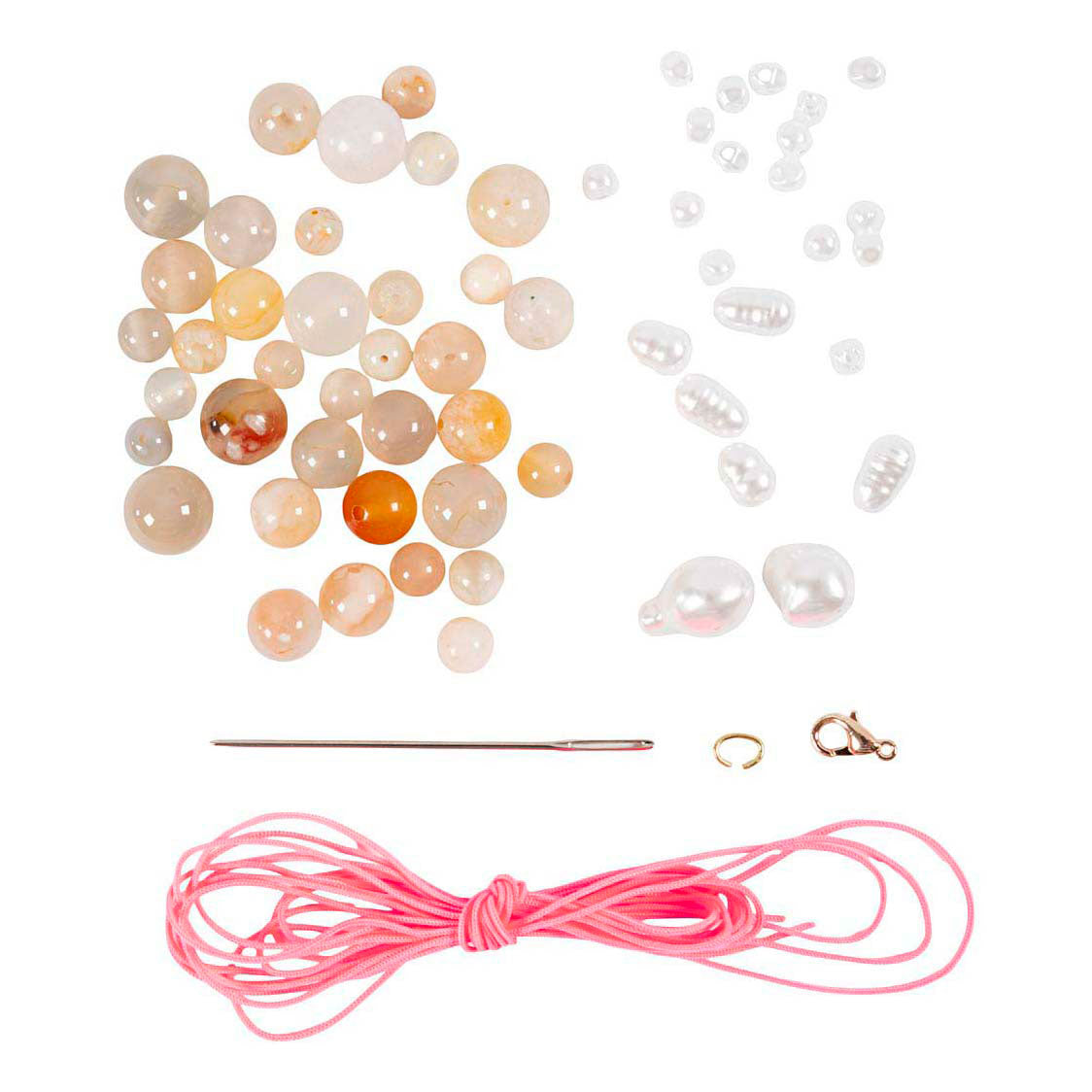 Creativ company mini hobbyset sieraden halskettingen en armband roze