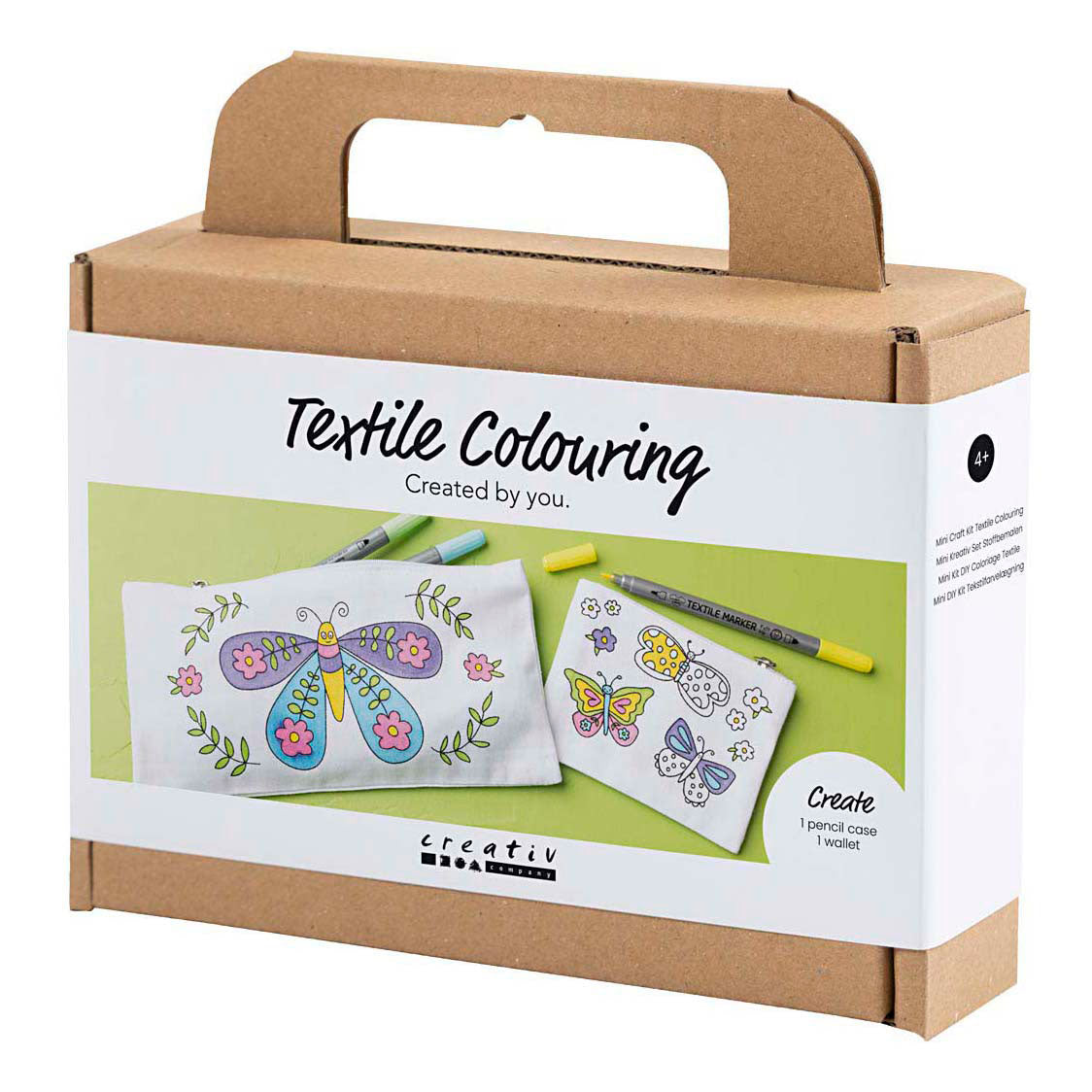 Creativ company mini hobbyset textiel decoreren vlinders pastelkleuren
