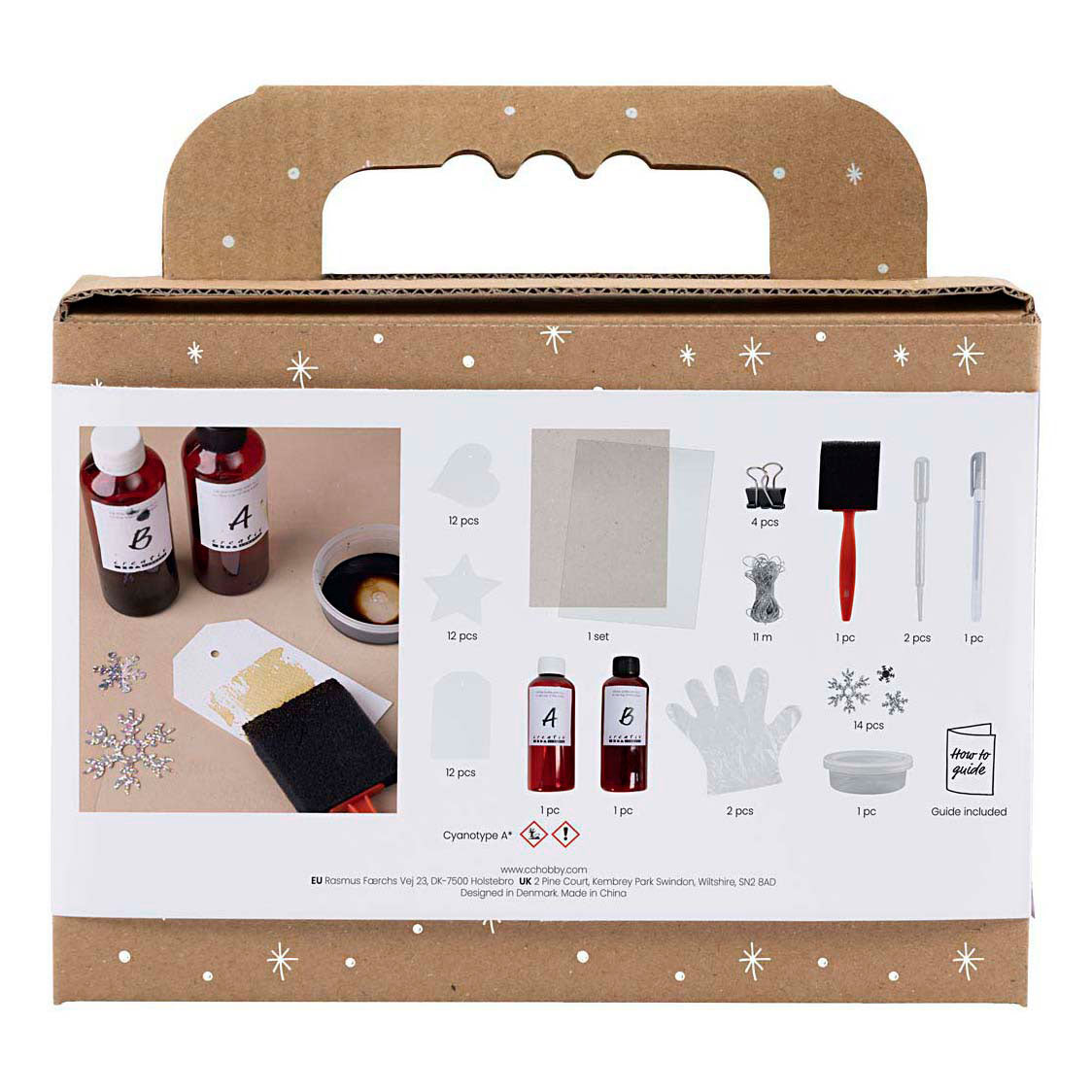 Creativ company https: www.cchobby.nl mini-hobbyset-cyanotypie-geschenklabels-blauw-zilver-1-doos