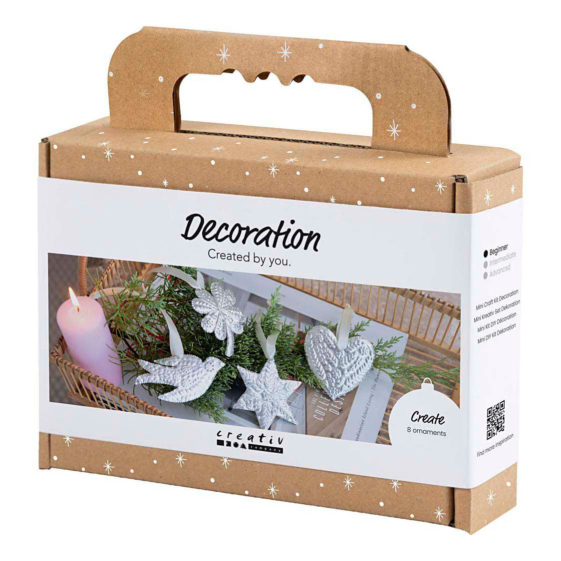 Creativ company mini hobbyset decoratie kerstdecoratie silver metal