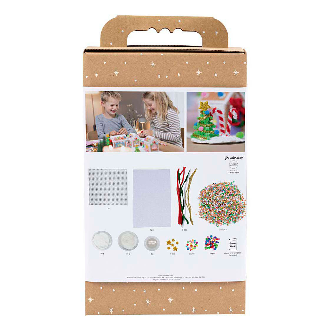 Creativ company hobbyset strijkkralen kersthuisje
