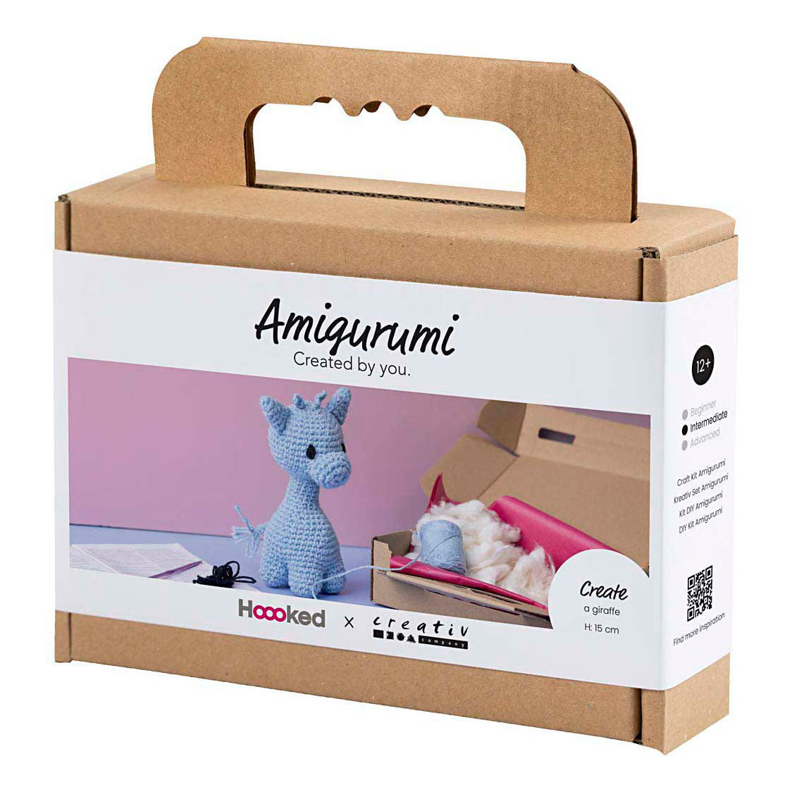 Creativ company https: www.cchobby.nl hobbyset-amigurumi-giraf-lichtblauw-1-doos