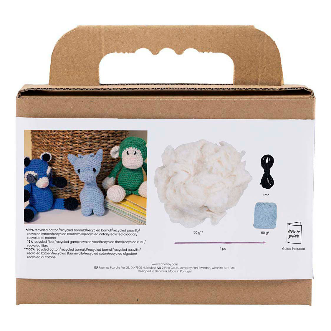 Creativ company https: www.cchobby.nl hobbyset-amigurumi-giraf-lichtblauw-1-doos