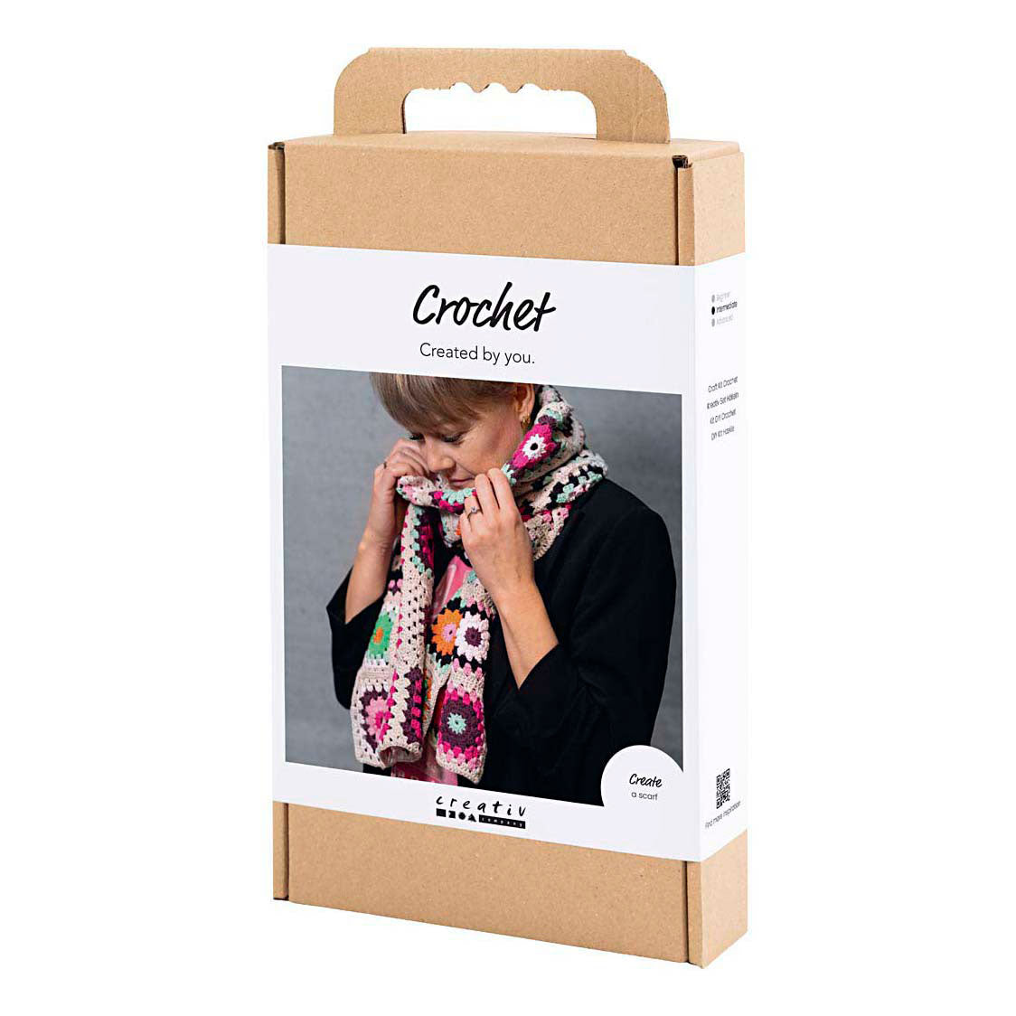 Creativ company https: www.cchobby.nl hobbyset-haken-sjaal-creme-warme-kleuren-1-doos