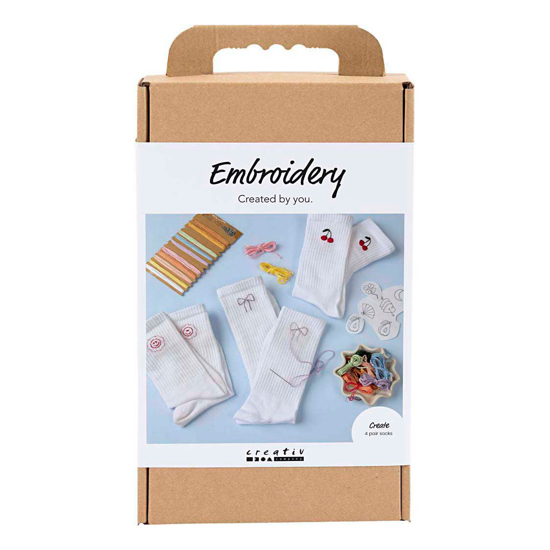 Creativ company https: www.cchobby.nl hobbyset-borduurwerk-sokken-wit-1-doos