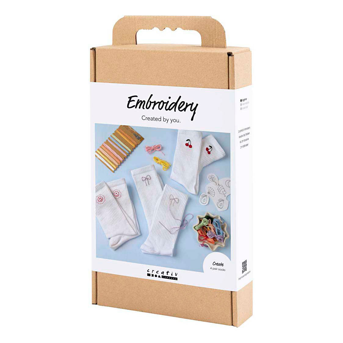 Creativ company https: www.cchobby.nl hobbyset-borduurwerk-sokken-wit-1-doos