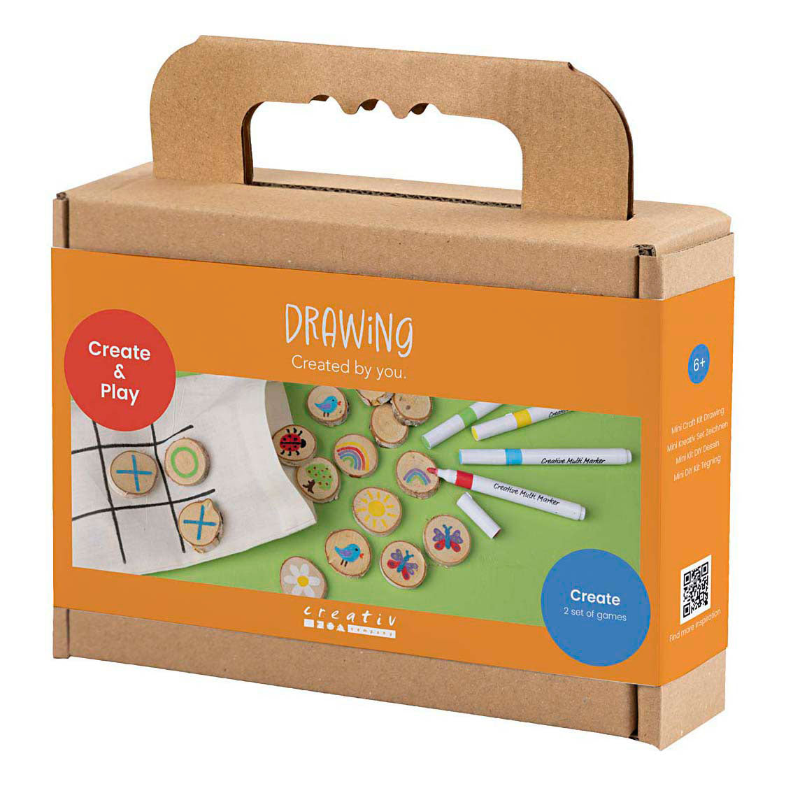Creativ company https: www.cchobby.nl mini-hobbyset-tekenen-geheugenspel-en-drie-op-een-rij-diverse-kleuren-1-doos