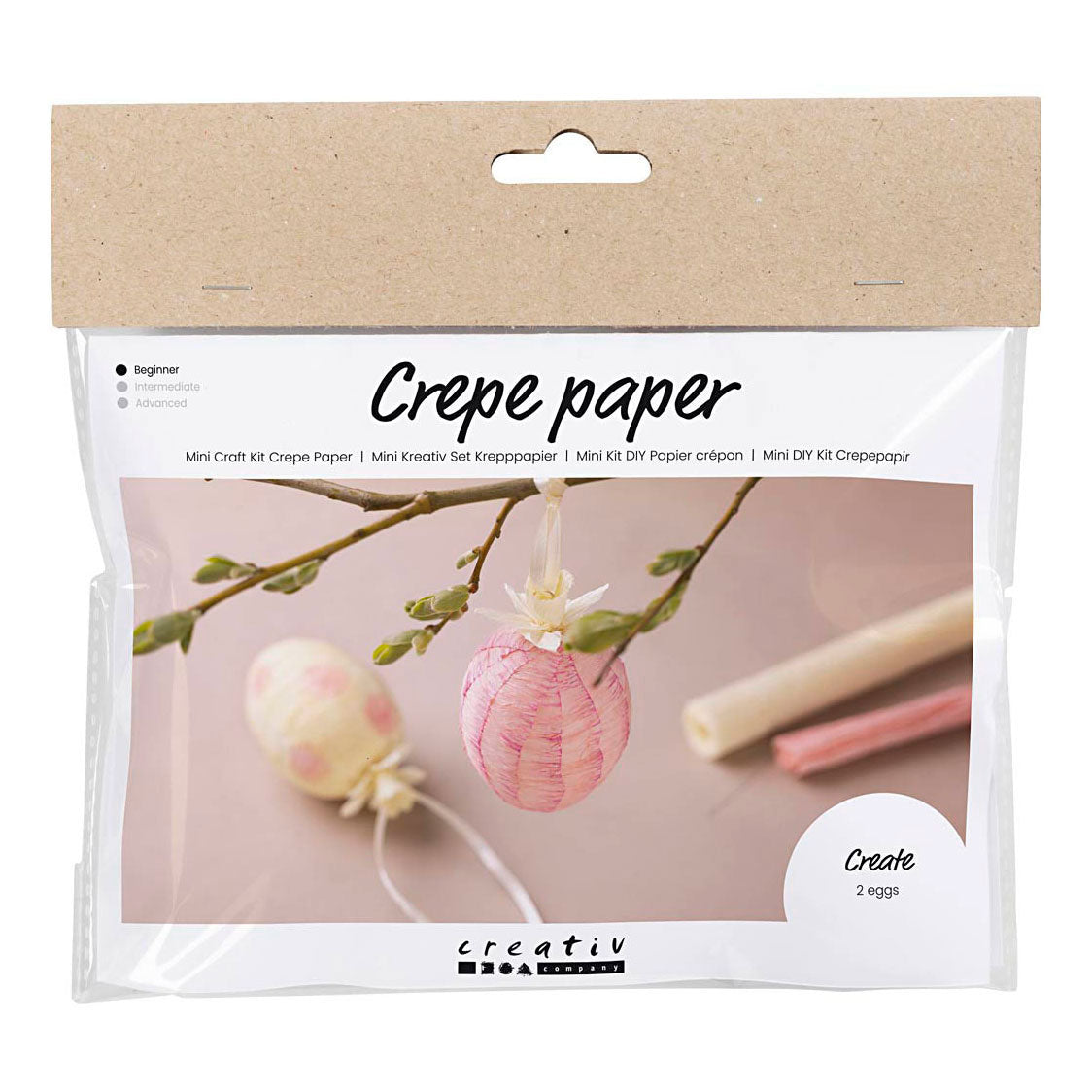 Creativ company https: www.cchobby.nl mini-hobbyset-crepepapier-eieren-lichtroze-lichtgeel-1-doos