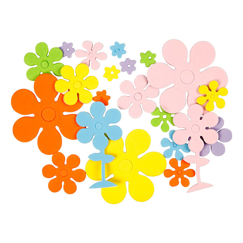 Creativ company foam figuren bloemen 2mm dik - 670st.