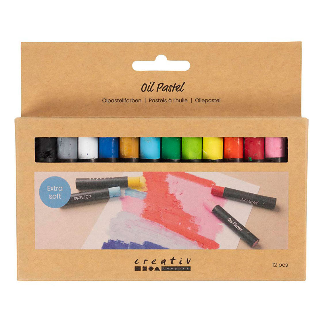 Creativ company oliepastels standaardkleuren - 12st.