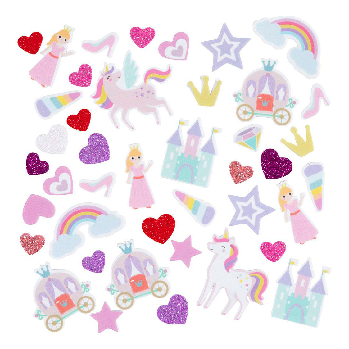 Https: www.cchobby.nl foam-stickers-hart-prinses-eenhoorn-zelfklevend-afm-13-50-mm-paars-roze-harmonie-150-stuk-1-doos