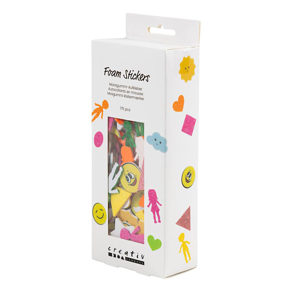 Creativ company foam stickers lachgezicht - 175st.