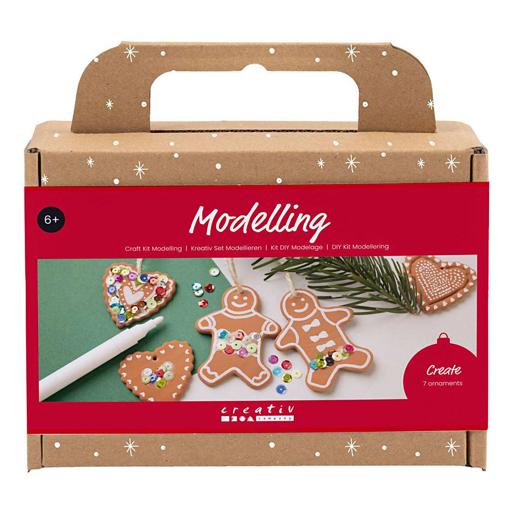 Creativ company hobbyset boetseren kleine kerstfiguren