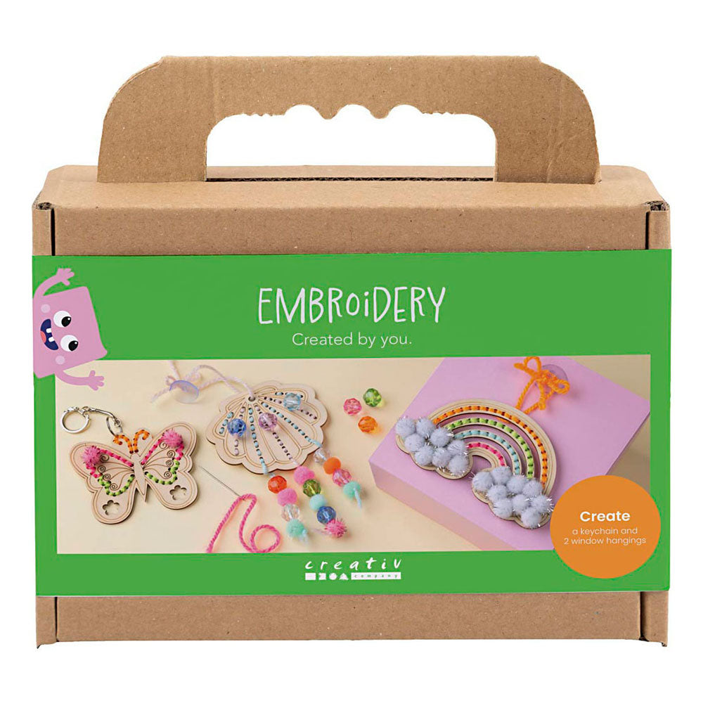 Creativ company https: www.cchobby.nl mini-hobbyset-borduurwerk-vlinder-schelp-regenboog-diverse-kleuren-1-doos
