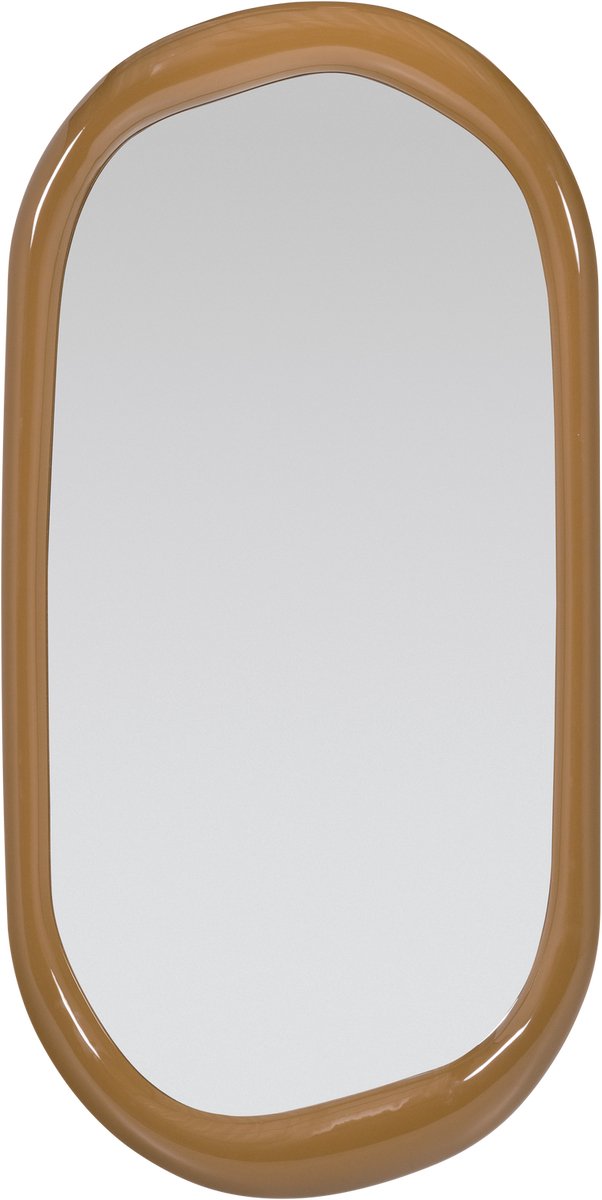 Woood norea passpiegel 120 cm - hout - hoogglans honinggeel - 180x80x5