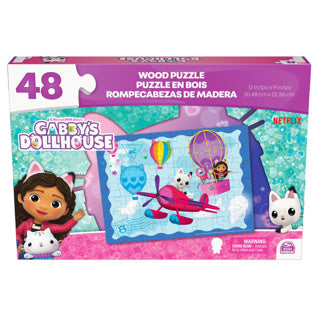 Spinmaster gabby's dollhouse houten puzzel 48 stukjes | 2 stuks