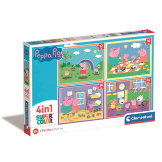 Clementoni peppa pig puzzel 4-in-1