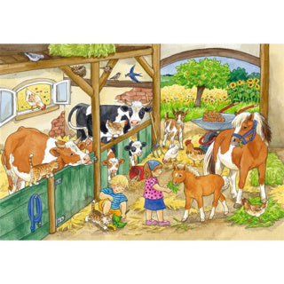 Ravensburger puzzel vrolijk boerderijleven 2x24 stukjes