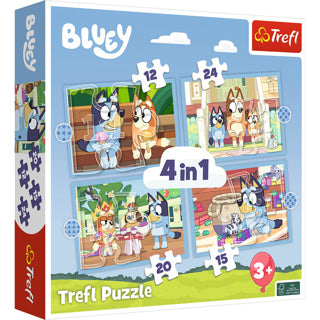 Trefl puzzel 4 in 1 bluey 12+15+20+24 stukjes | 2 stuks