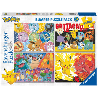 Ravensburger puzzel pokémon 4 in 1 100 stukjes | 2 stuks