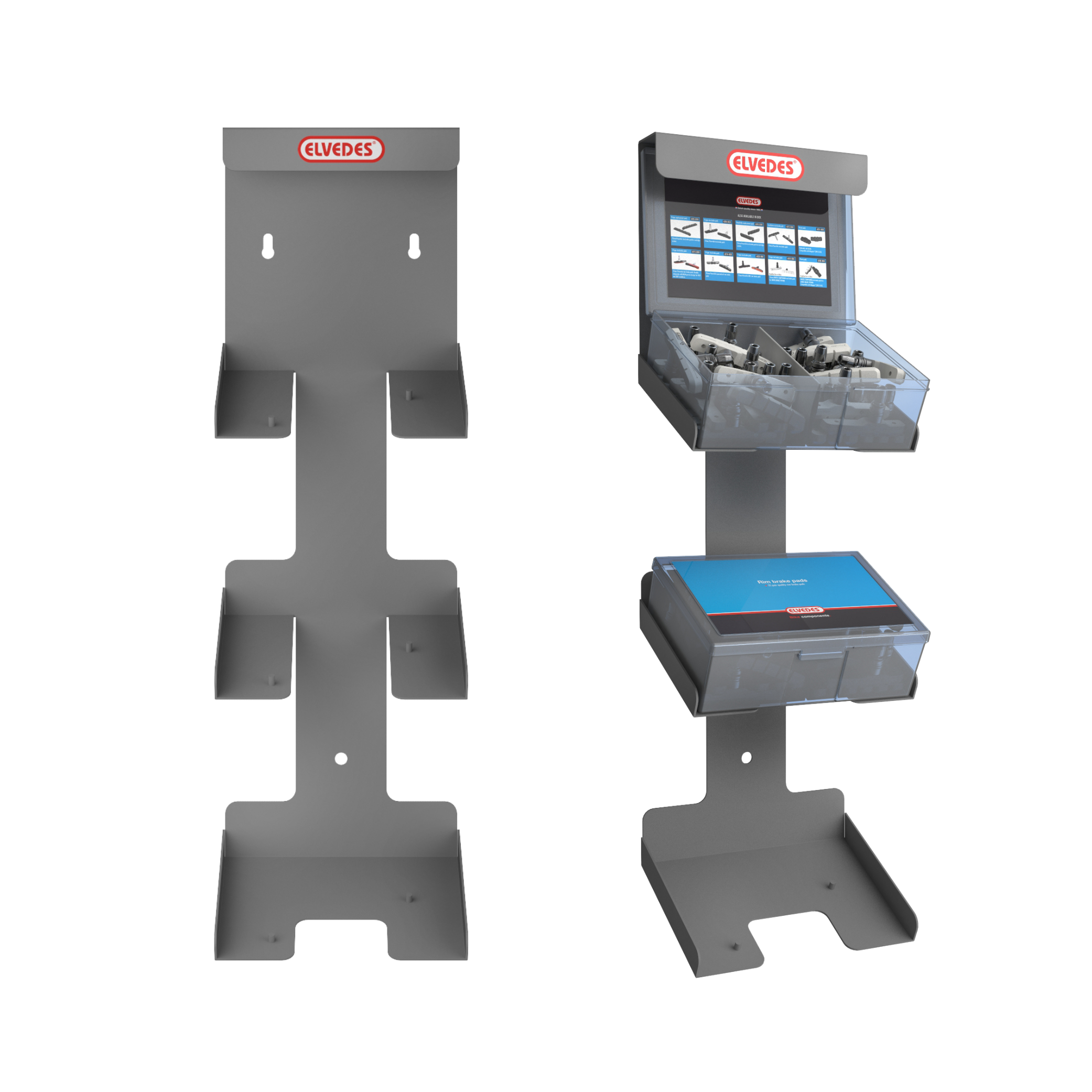 Elvedes caddy remblokken tentoongesteld