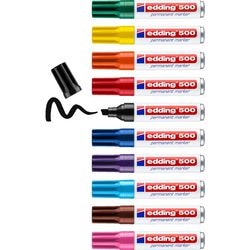 Permanentmarker edding 500 2-7mm assorti schuine punt 10 stuk