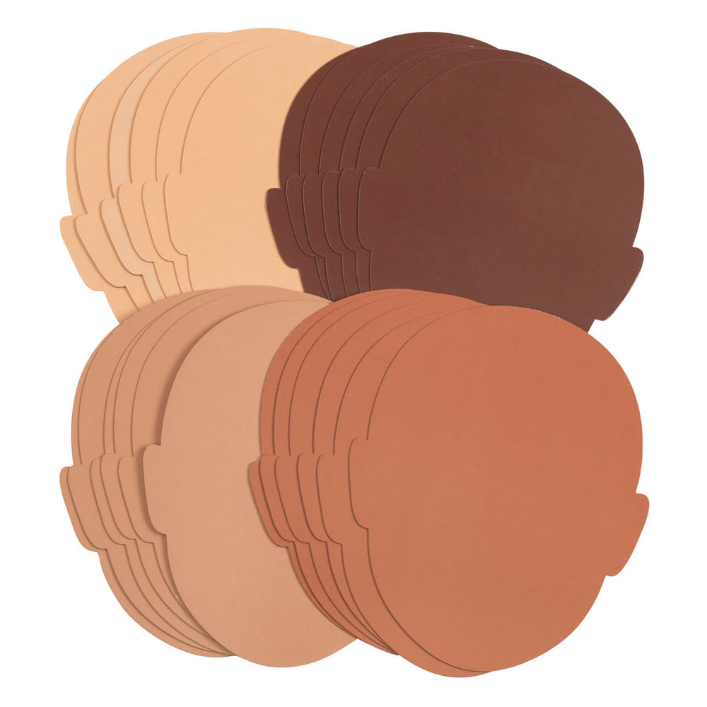Kleuringen - kleuren zoals ik gezichtsvormen, set van 24 (4 kleuren)