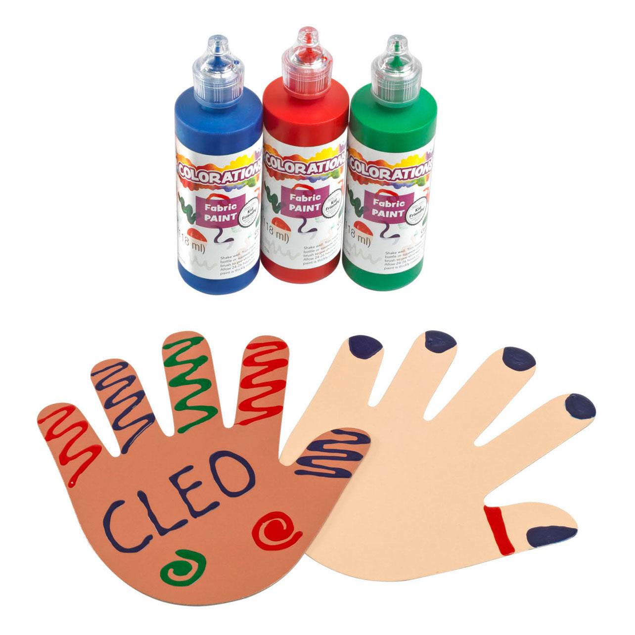 Kleuringen Colors Like Me Handen, Set van 24 (4 Kleuren)