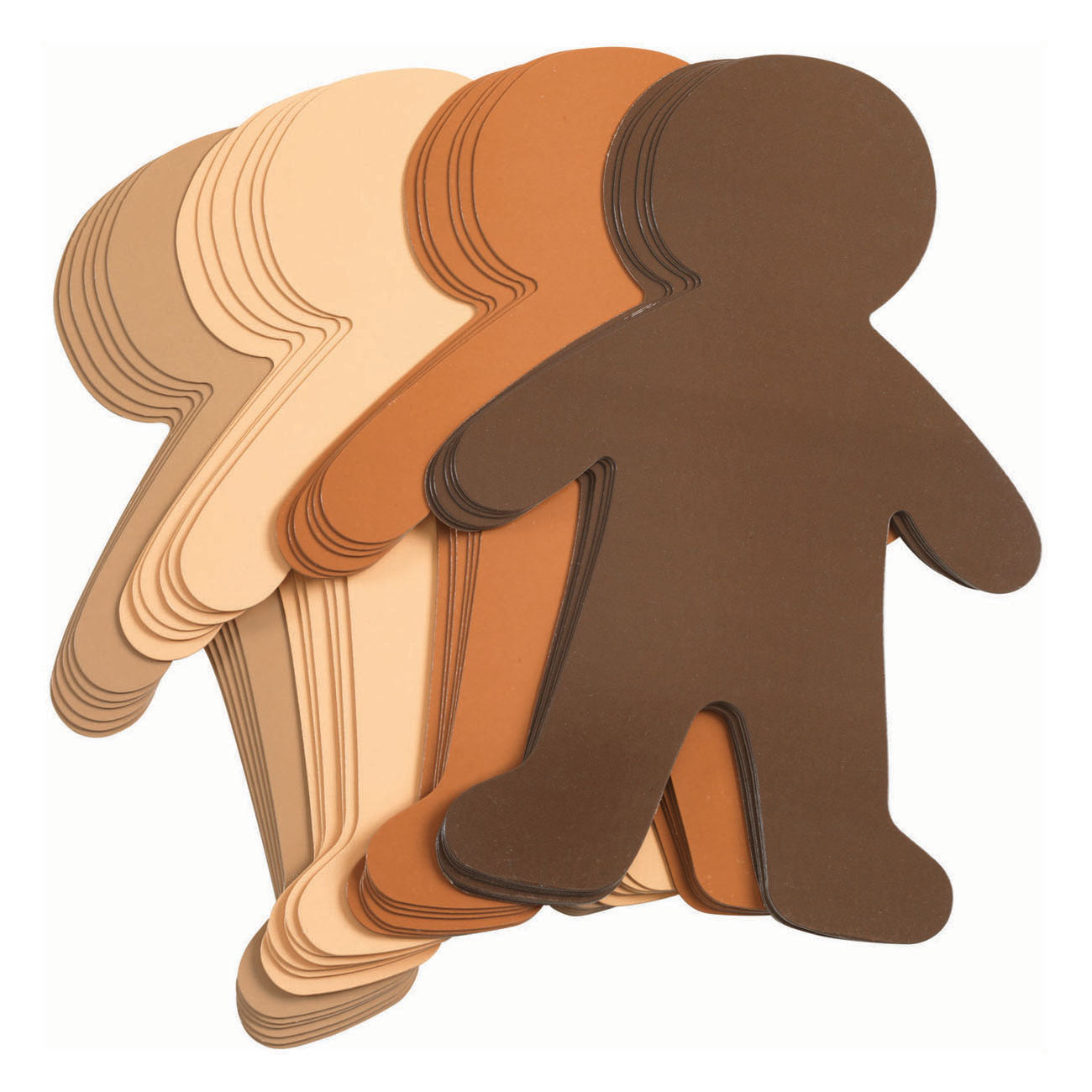 Kleuringen - kleuren zoals ik grote mensenvormen, set van 24 (4 kleuren)