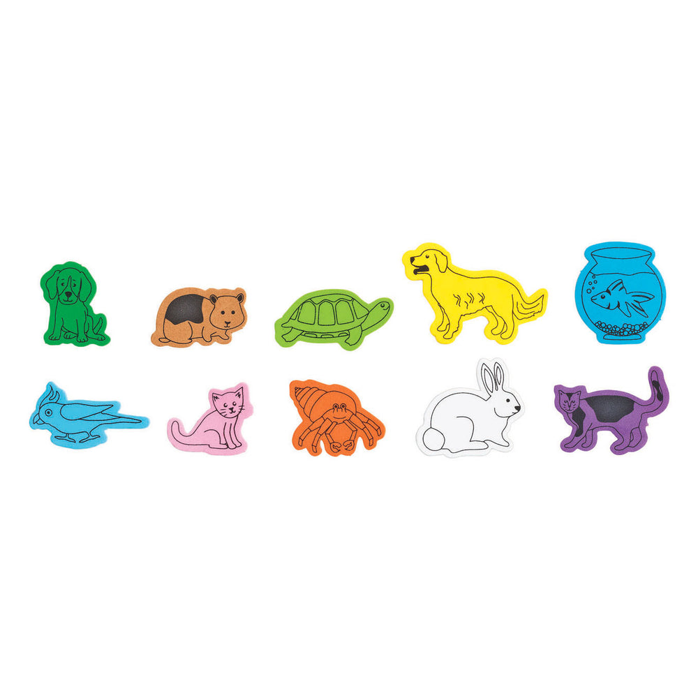 Kleuringen Favoriete Dieren Foam Vormen, 500st.