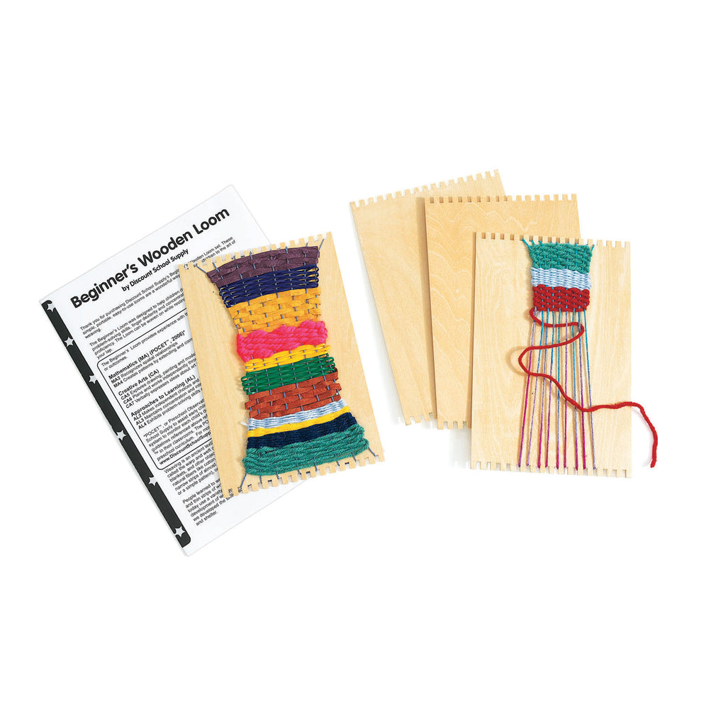 Kleuringen - Houten Loom Weefgetouw, Set van 12