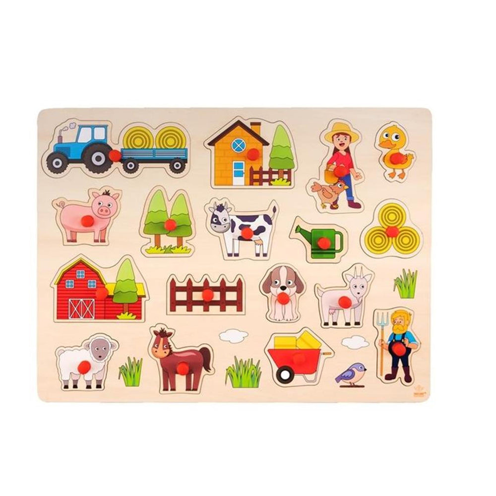 Impplank puzzel grote boerderij 40 x 30 cm