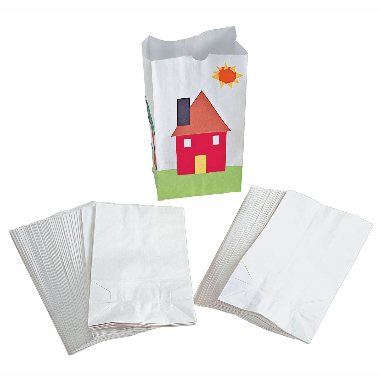 Kleuringen - Papieren Zakje Wit, Set van 50