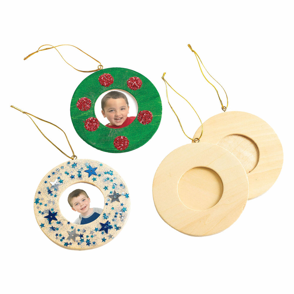 Kleuringen - Versier je eigen Houten Fotolijst Ornament, Set van 12