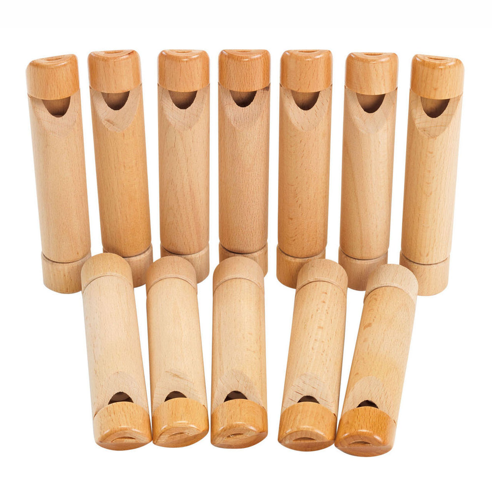 Kleuringen Versier je eigen Houten Schuiffluitje, 12st