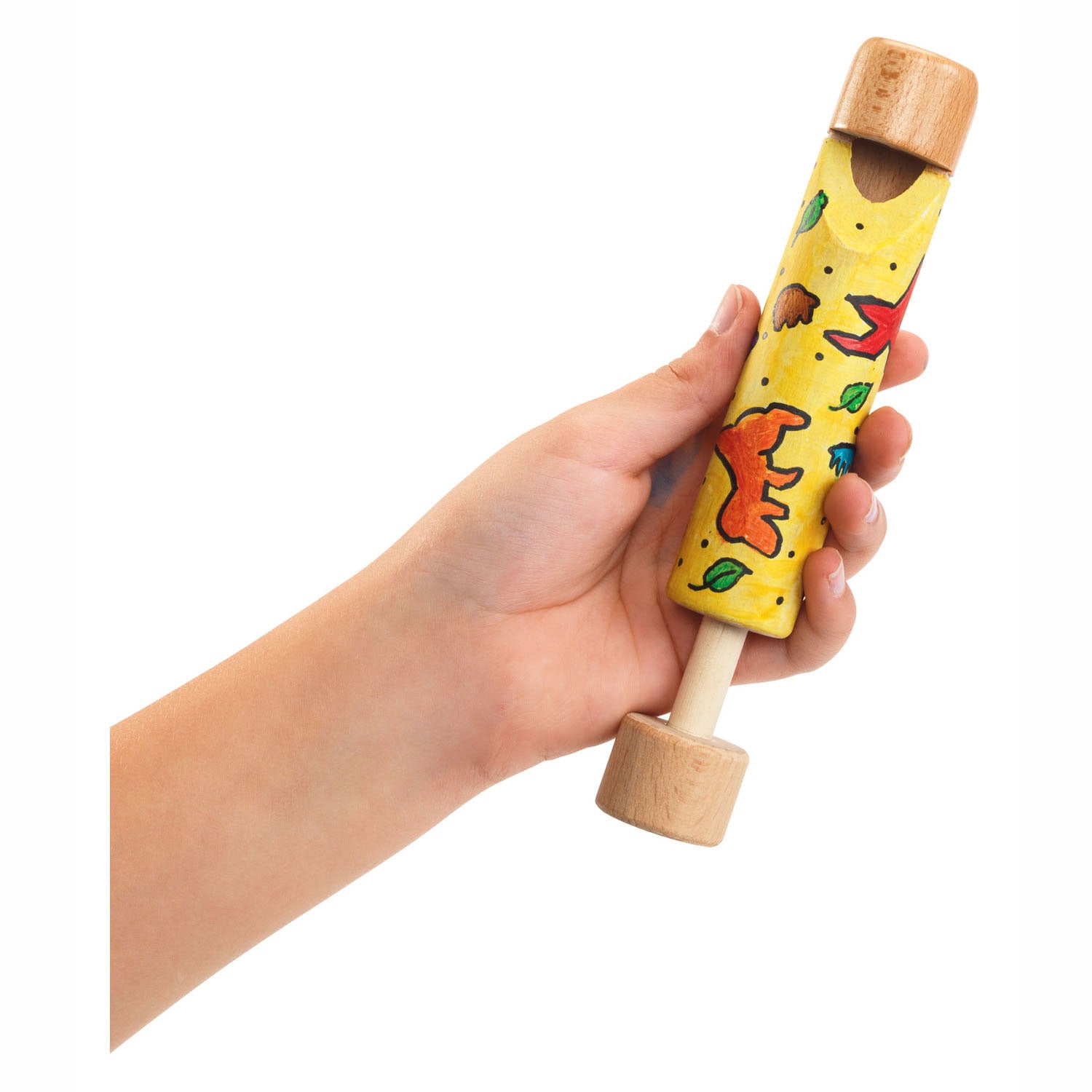 Kleuringen Versier je eigen Houten Schuiffluitje, 12st
